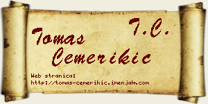 Tomas Čemerikić vizit kartica